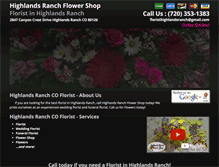 Tablet Screenshot of florist-highlands-ranch.info
